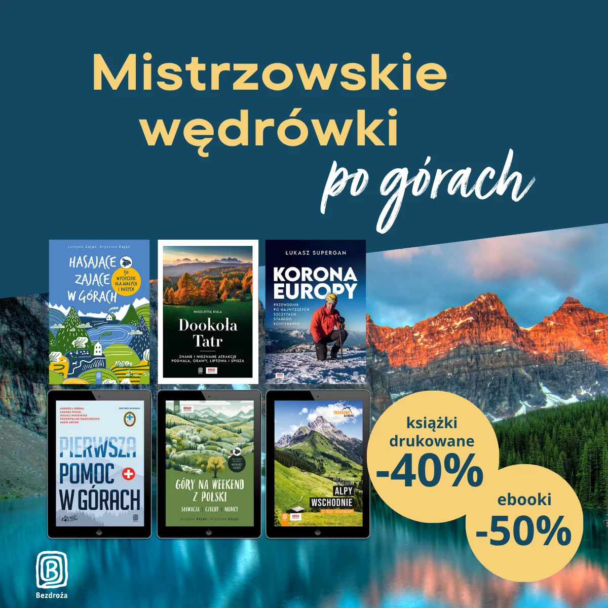 Grafika promocji - Mistrzowskie wędrówki po górach ⛰️