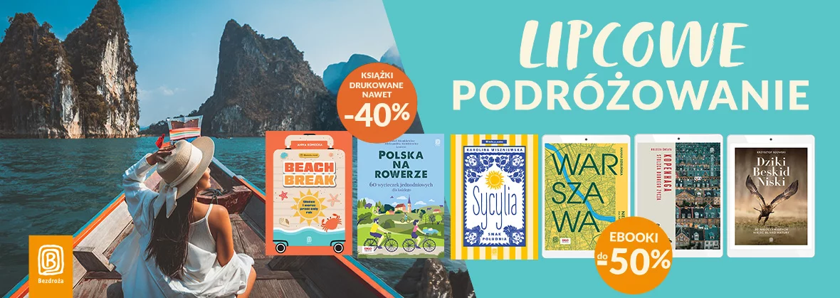 Grafika promocji - Lipcowe podróżowanie 🧳