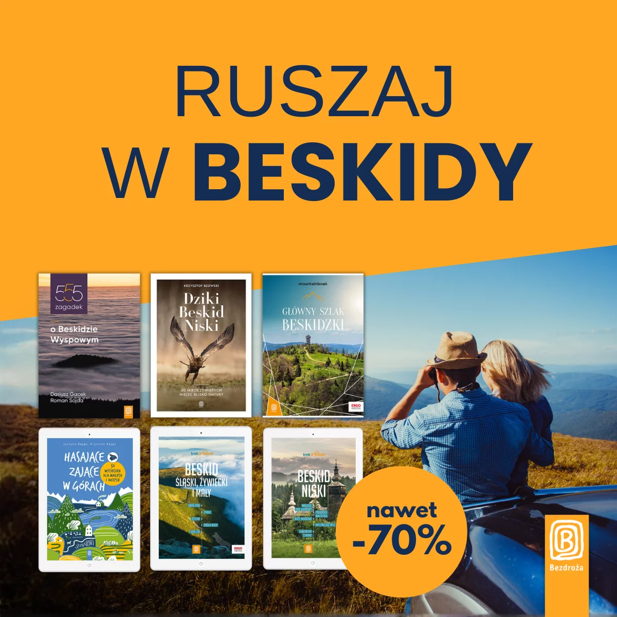 Grafika promocji - Ruszaj w Beskidy  ⛰️