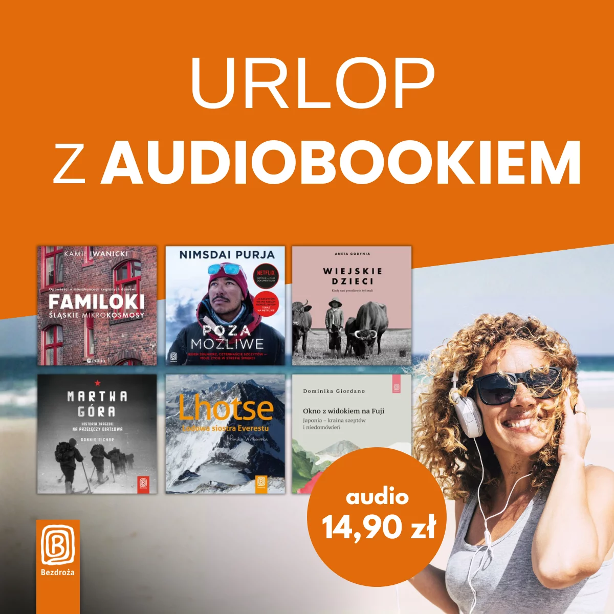 Grafika promocji - Urlop z audiobookiem 🎧