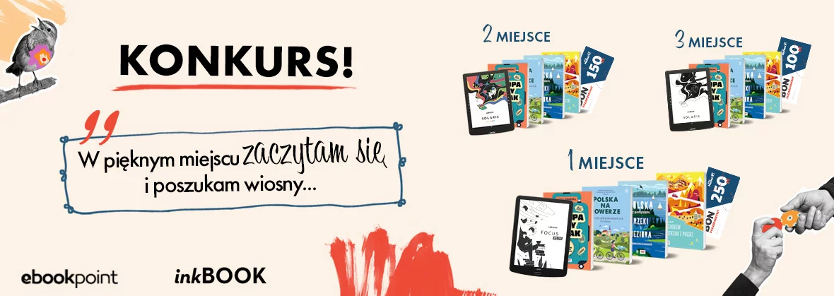 Konkurs! Wielkanocny Kiermasz Książkowy - wygraj czytniki inkBOOK, pakiety książek Bezdroża i bony na zakupy