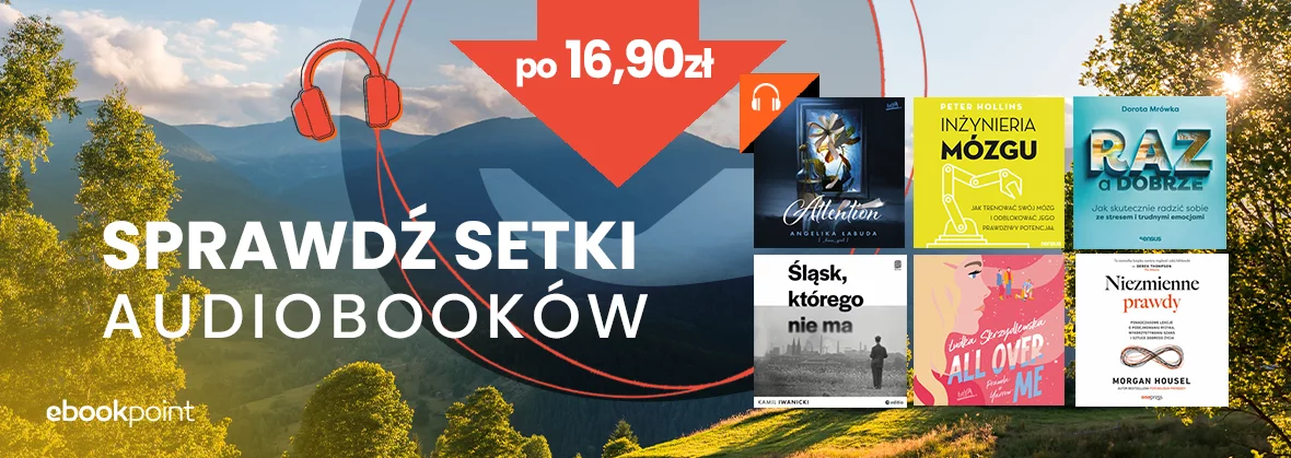 Grafika promocyjna - Sprawdź setki audiobooków po 16,90zł! / Lato z audiobookiem