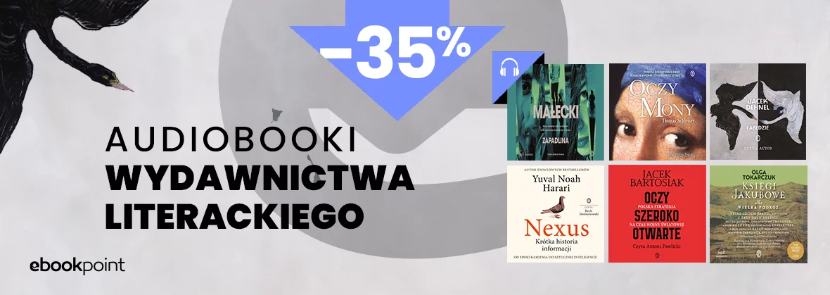 Grafika promocyjna - Audiobooki Wydawnictwa Literackiego -35%