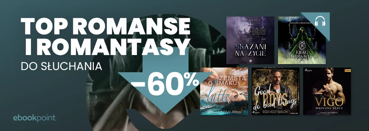 Grafika promocyjna - TOP romanse i romantasy do słuchania -60%