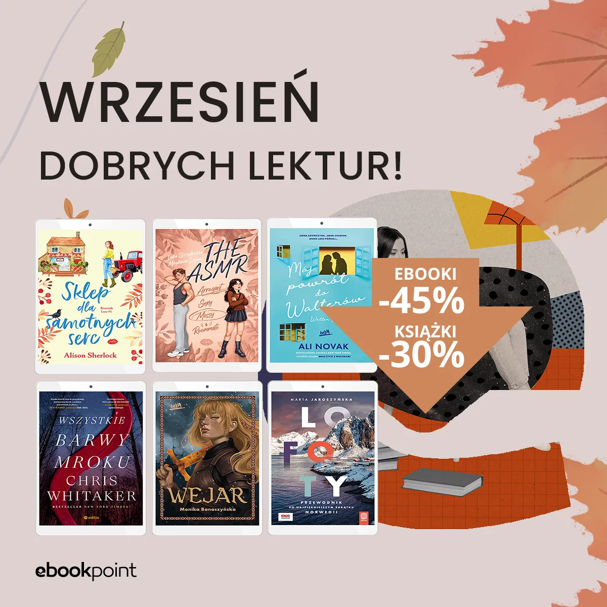 Grafika promocji - Wrzesień dobrych lektur!