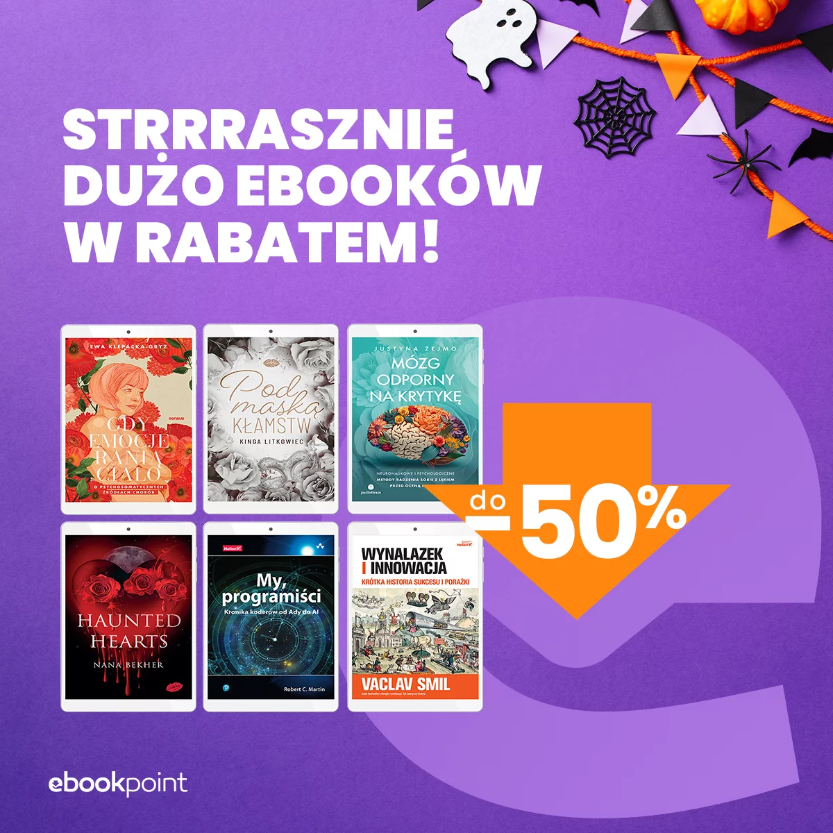 Grafika promocji - Strrrasznie dużo ebooków w rabatem! do -50%