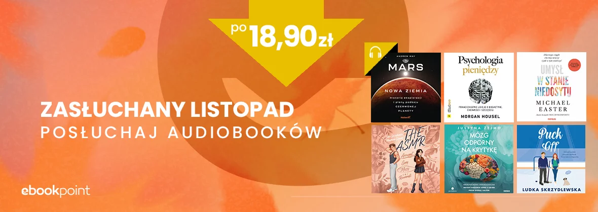 Grafika promocji - Zasłuchany listopad! Posłuchaj audiobooków po 18,90zł