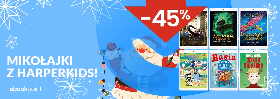 Grafika promocji - Mikołajki z HarperKids! -45%
