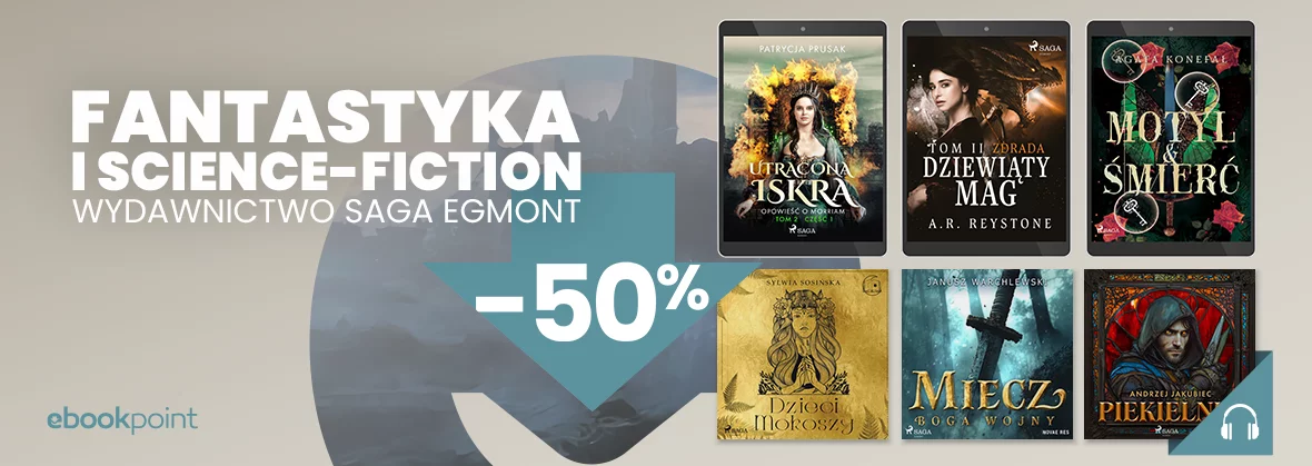 Grafika promocji - Fantastyka i science-fiction / Wydawnictwo Saga Egmont -50%
