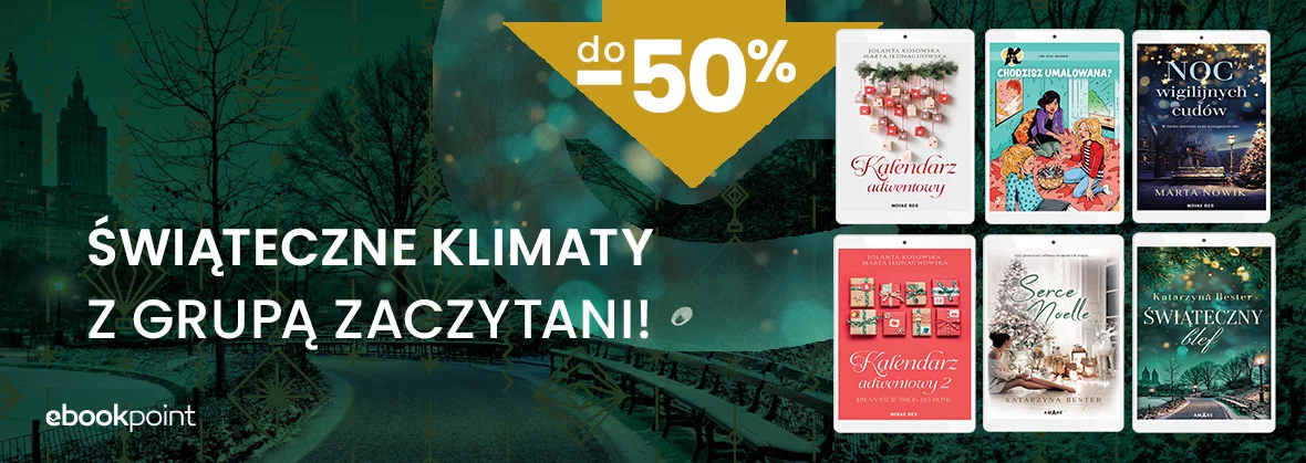 Grafika promocji - Świąteczne klimaty z Grupą Zaczytani! do -50%