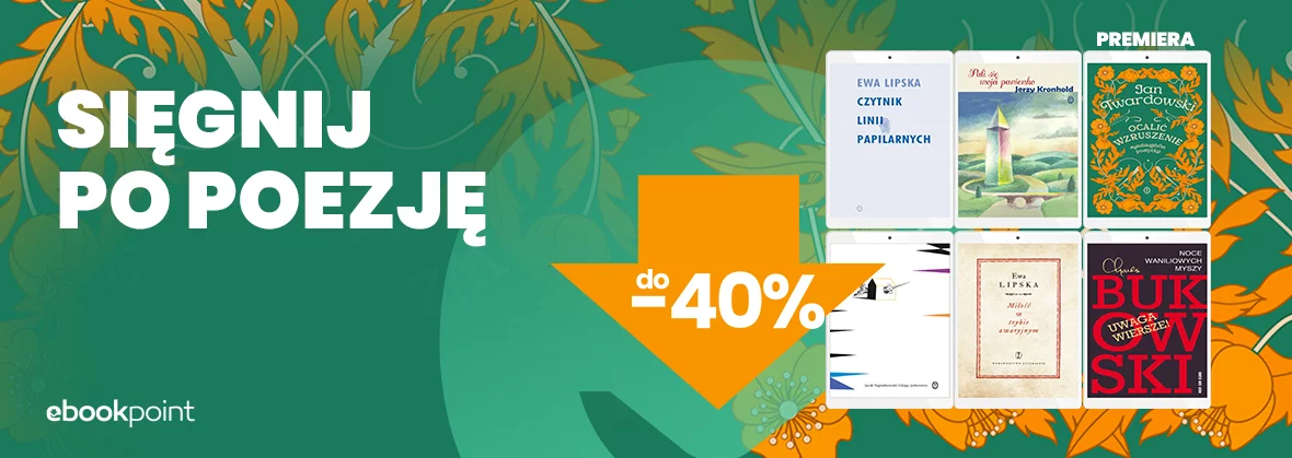 Grafika promocji - Sięgnij po POEZJĘ do -40%