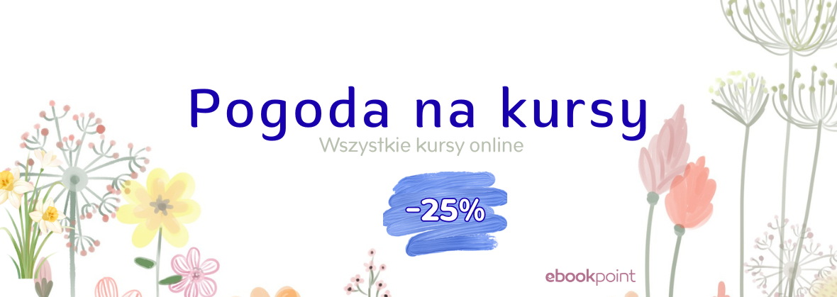Grafika promocji - Pogoda na kursy! Wszystkie kursy online -25%