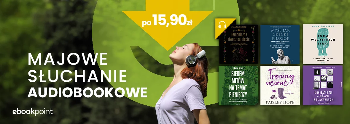 Grafika promocji - Majowe słuchanie audiobookowe! / po 15,90zł