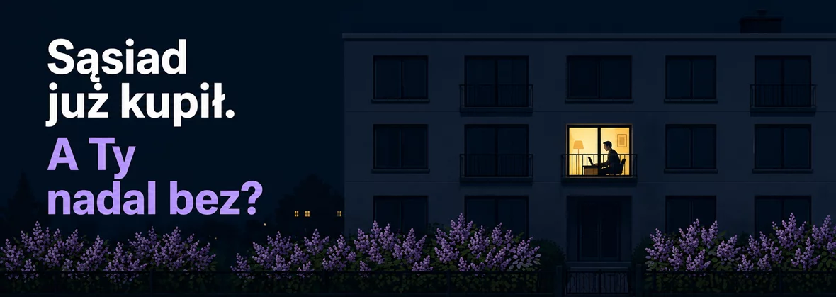 Grafika promocji - Sąsiad już kupił. A Ty? [wszystkie kursy -25%]