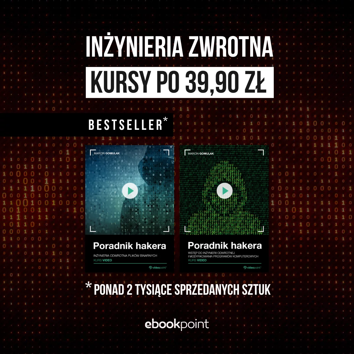 Grafika promocji - Inżynieria zwrotna. Kursy po 39,90 zł