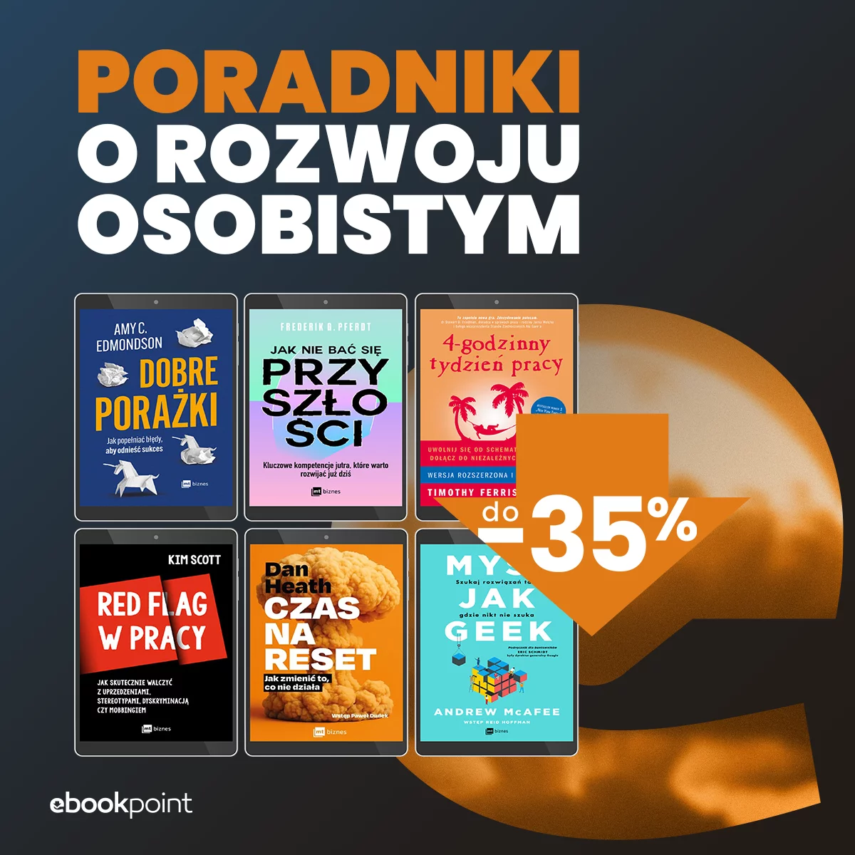 Grafika promocji - Poradniki o ROZWOJU OSOBISTYM / -35%