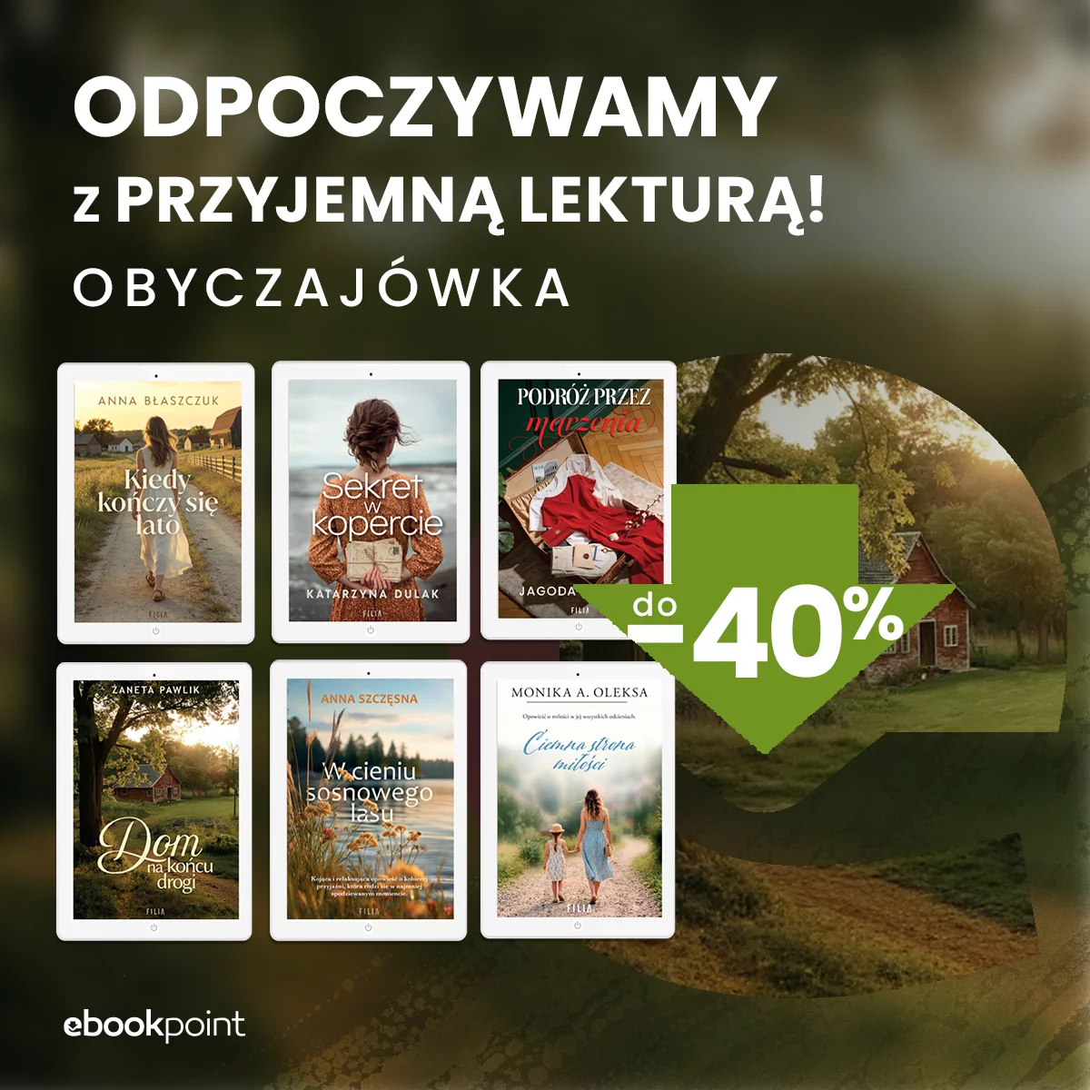 Grafika promocji - Odpoczywamy z przyjemną lekturą!
