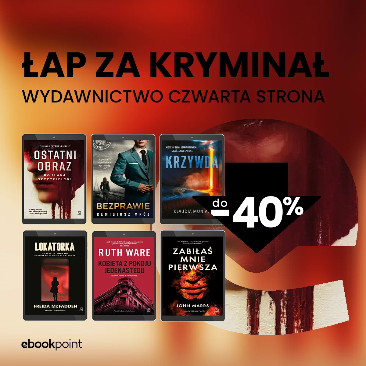 Grafika promocji -  Łap za KRYMINAŁ  do -40%