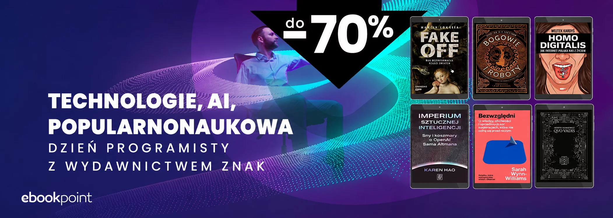 Grafika promocji - TECHNOLOGIE, AI, POPULARNONAUKOWA / do -70%