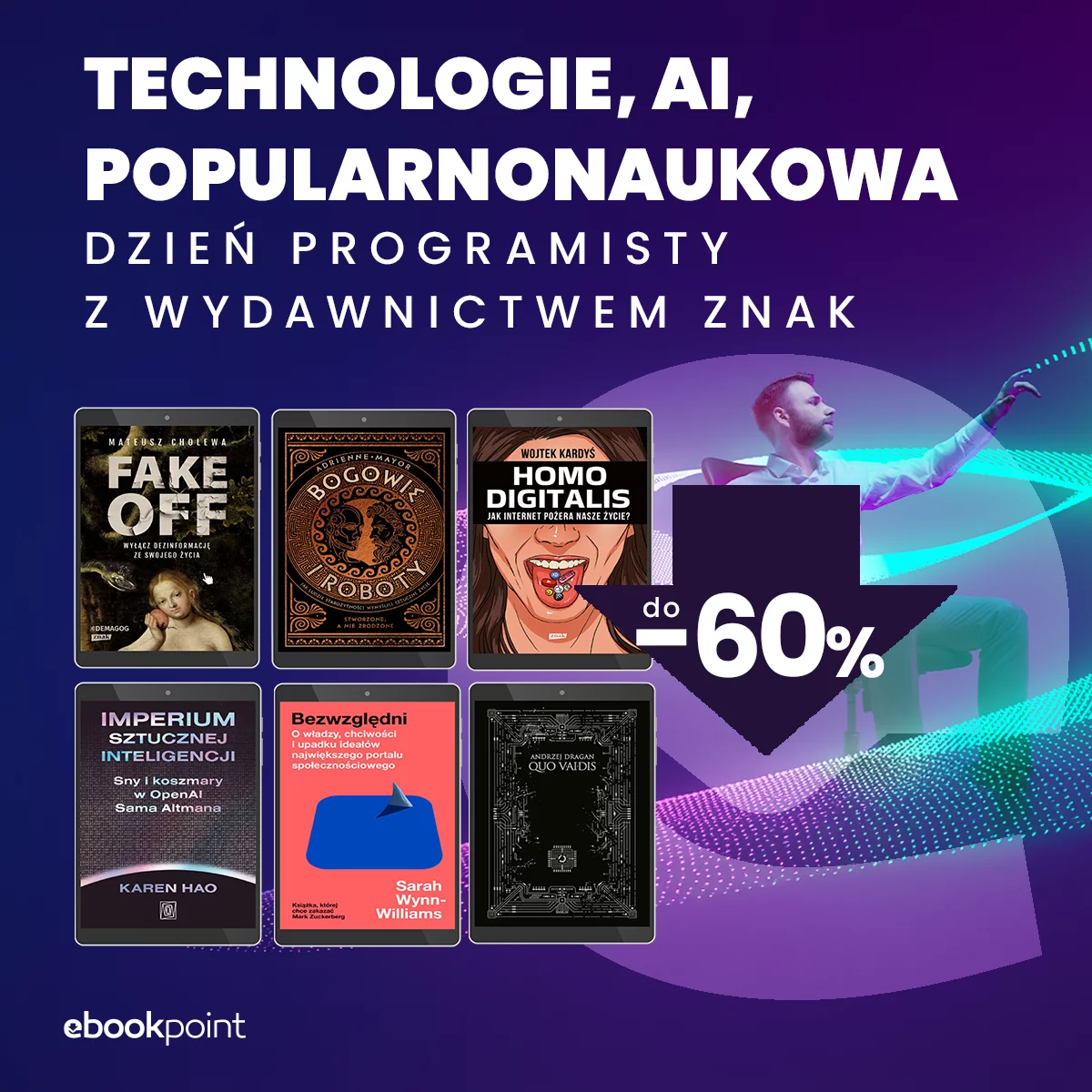 Grafika promocji - TECHNOLOGIE, AI, POPULARNONAUKOWA / do -70%