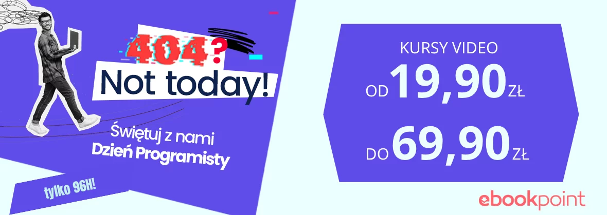 Grafika promocji - DZIEŃ PROGRAMISTY 2026 [kursy od 19,90 zł]