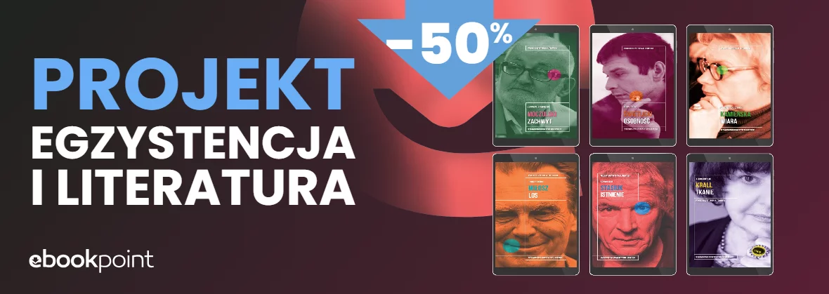 Grafika promocji - Projekt EGZYSTENCJA I LITERATURA / -50%