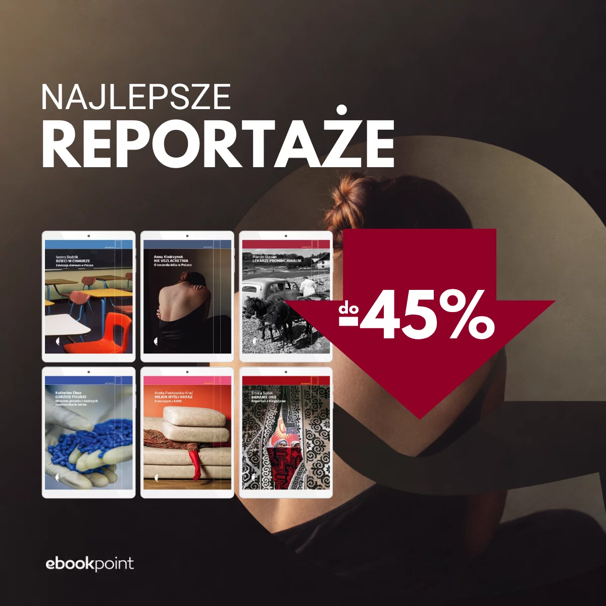 Grafika promocji - Najlepsze REPORTAŻE do -45%