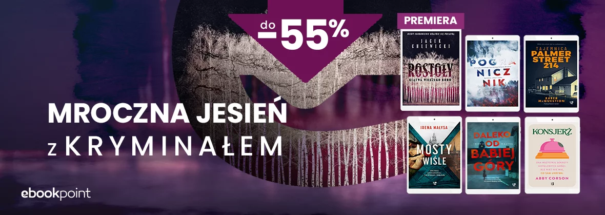 Grafika promocji - Mroczna jesień z kryminałem do -55%