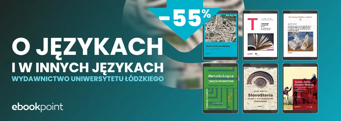 Grafika promocji - O językach i w innych językach / Wydawnictwo Uniwersytetu Łódzkiego -55%