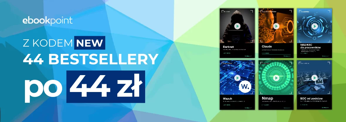 Grafika promocji - Z kodem NEW, 44 bestsellery po 44 zł