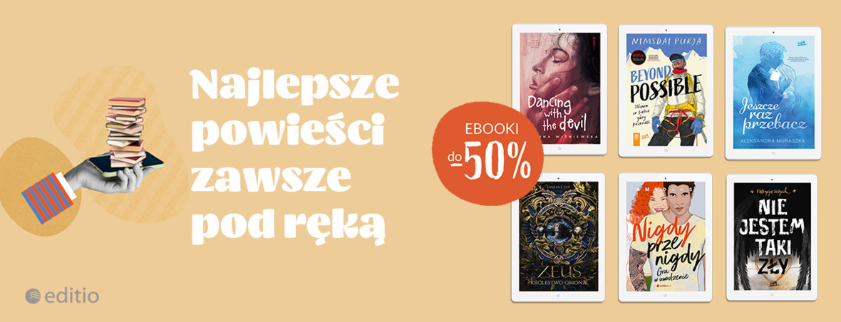 Ebooki -50% Promocja na książki ebook, ebooki za połowę ceny. 