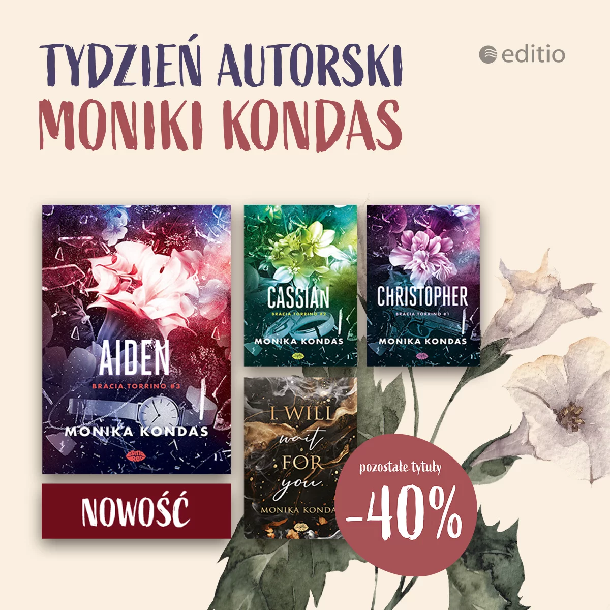 Grafika promocji - Tydzień autorski Moniki Kondas 📕