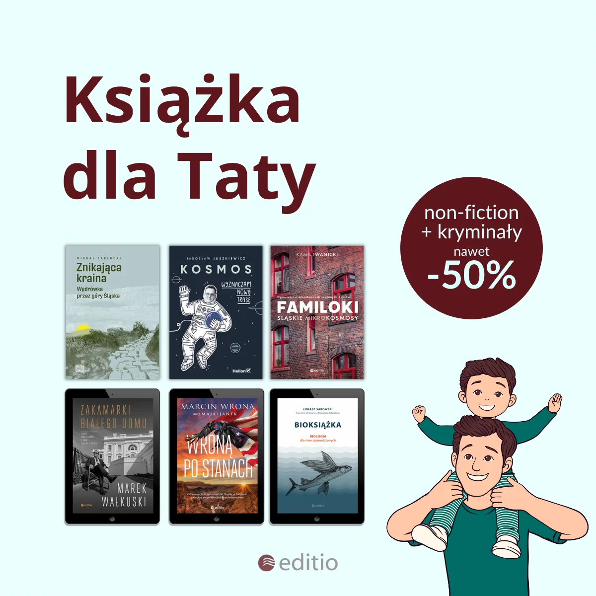 Grafika promocji - Książka dla Taty 🦸 