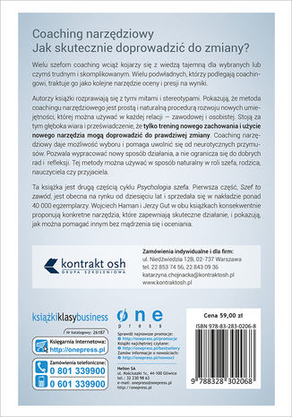 Tył okładki książki/ebooka Psychologia szefa 2. Coaching narzędziowy