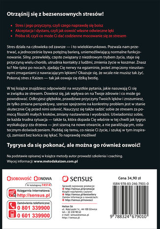 Tył okładki książki/ebooka Pokonaj stres z Kaizen