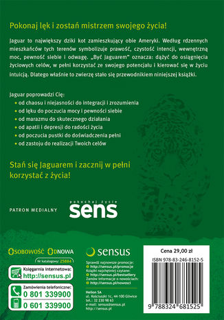 Tył okładki książki/ebooka Trening Jaguara. Obudź w sobie pewność siebie i osiągaj zamierzone cele