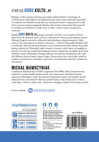 Tył okładki książki/ebooka GURU KULTU..RY