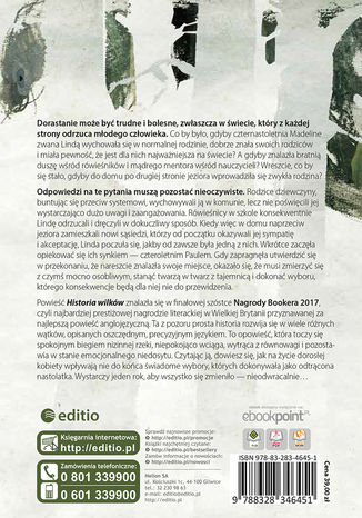 Tył okładki książki/ebooka Historia wilków