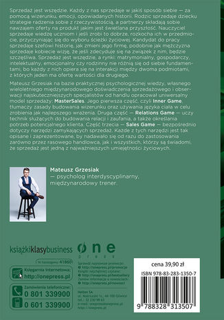 Tył okładki książki/ebooka Psychologia Sprzedaży - droga do sprawczości, niezależności i pieniędzy