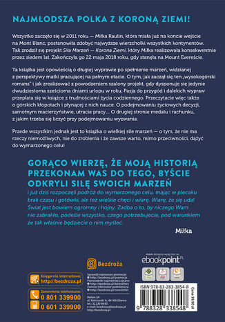 Tył okładki książki/ebooka Siła marzeń, czyli jak zdobyłam Koronę Ziemi