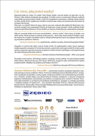 Tył okładki książki/ebooka Jesteś marką. Jak odnieść sukces i pozostać sobą