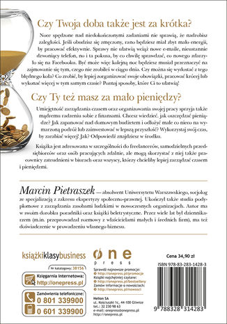 Tył okładki książki/ebooka Czas to pieniądz. Jak oszczędzać czas i pieniądze?