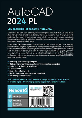 Tylna okładka: AutoCAD 2024 PL. Pierwsze kroki