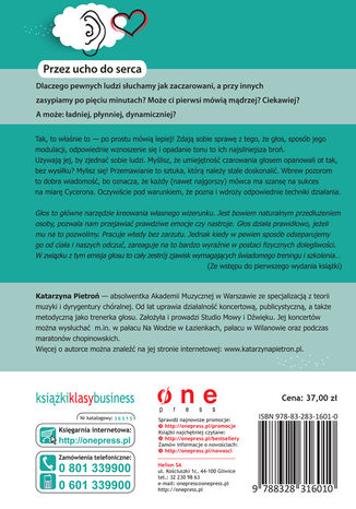 Tył okładki książki/ebooka Siła głosu. Jak mówić, by ludzie chcieli słuchać