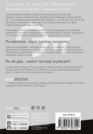 Tył okładki książki/ebooka Success and Change