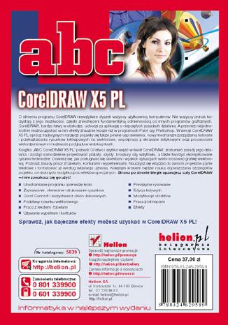 ABC CorelDRAW X5 PL Roland Zimek - tył okładki książki