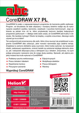 ABC CorelDRAW X7 PL Roland Zimek - tył okładki ebooka