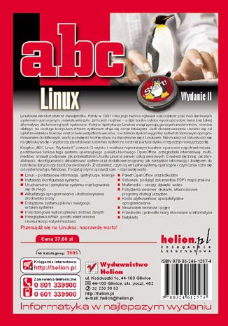 Tył okładki książki/ebooka ABC Linux. Wydanie II