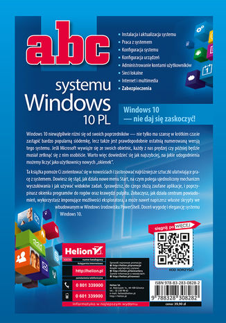 ABC systemu Windows 10 PL Danuta Mendrala, Marcin Szeliga - tył okładki ebooka