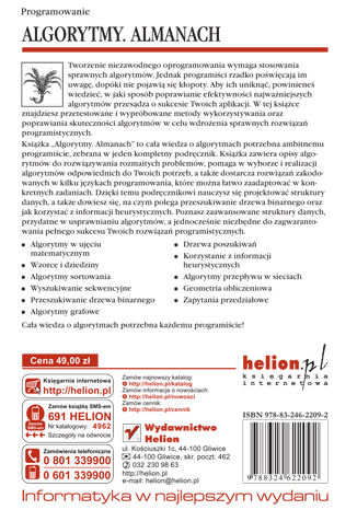 Tylna okładka: Algorytmy. Almanach